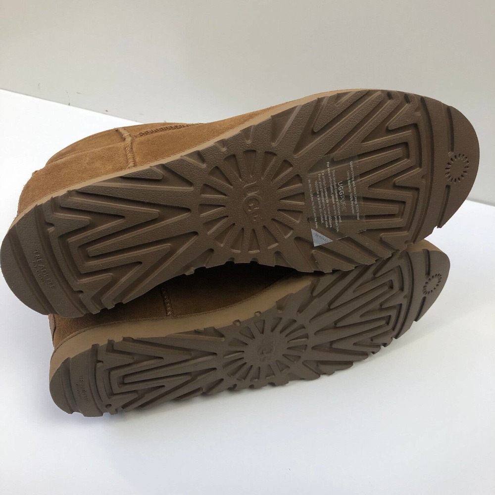 UGG Classic Femme Mini Wedge Bootie Chestnut Brown Boots Women's US Size 12 - Picture 6 of 12